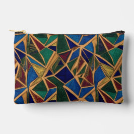 カラフル幾何学的抽象芸術パターン アクセサリーポーチ