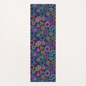 カラフル幾何学的線 ヨガマット (正面)