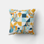 カラフル幾何学的背景要素 クッション (裏面)