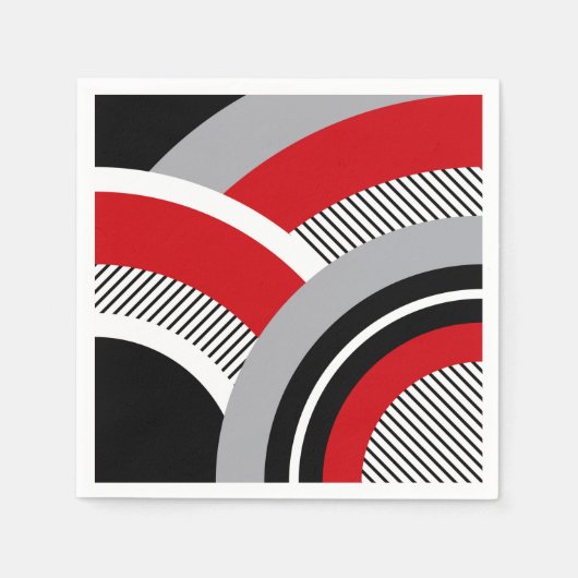 カラフル幾何学 スタンダードカクテルナプキン (正面)