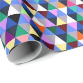 カラフル幾何柄包装紙 ラッピングペーパー (ロールコーナー)