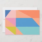 カラフル幾何縁どパーソナライズされた名 ノートカード (裏面)