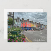 カラフル建物はアイルランドのメイン通りコブに沿って ポストカード (正面/裏面)