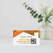 カラフル建物シルエット手書きツールウィンドウ 名刺 (スタンド正面)