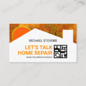 カラフル建物シルエット手書きツールウィンドウ 名刺 (正面)