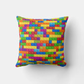 カラフル建物ブロックパターン クッション (裏面)