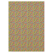 カラフル建物ブロックパターン テーブルクロス (正面)