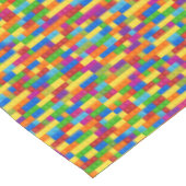 カラフル建物ブロックパターン テーブルクロス (アングル)