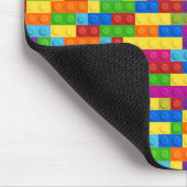 カラフル建物ブロックパターン マウスパッド (コーナー)