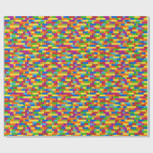 カラフル建物ブロックパターン ラッピングペーパー (フラット)