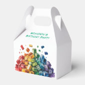 カラフル建物ブロック爆破バースデーパーティー フェイバーボックス (裏面サイド)