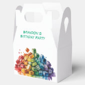 カラフル建物ブロック爆破バースデーパーティー フェイバーボックス (オープン)