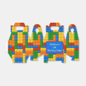 カラフル建物ブロック誕生日パーティー フェイバーボックス (折り畳みなし)
