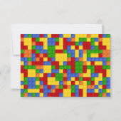 カラフル建物ブロック誕生日ボーイ サンキューカード (裏面)