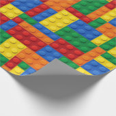 カラフル建物ブロック |カスタム ラッピングペーパー (角)