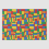 カラフル建物ブロック |カスタム 薄葉紙 (正面)