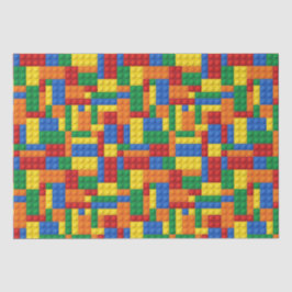 カラフル建物ブロック |カスタム 薄葉紙