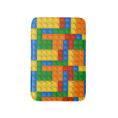 カラフル建物ブロック バスマット (正面縦)