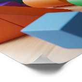 カラフル建物ブロック ポスター (角)