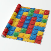 カラフル建物ブロック ラッピングペーパー (アンロールド)
