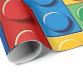 カラフル建物ブロック ラッピングペーパー (ロールコーナー)