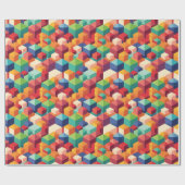 カラフル建物ブロック ラッピングペーパー (フラット)
