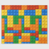 カラフル建物ブロック ラッピングペーパー (フラット)