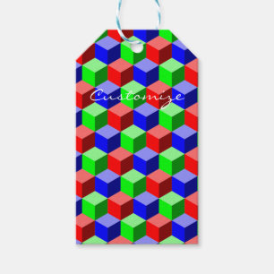 カラフル建物ブロックThunder_Cove 3-D ギフトタグ