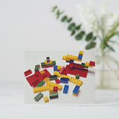 カラフル建物ブ子供へロック ポストカード (スタンド正面)