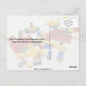 カラフル建物ブ子供へロック ポストカード (裏面)