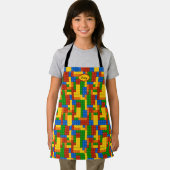 カラフル建物レンガのキッシパーソナライズされたュ エプロン (インサイチュ)