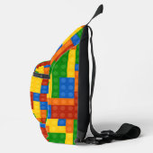 カラフル建物レンガのキッシパーソナライズされたュ スリングバッグ (右)