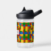 カラフル建物レンガの子供 ウォーターボトル (左面)