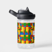 カラフル建物レンガの子供 ウォーターボトル (右面)