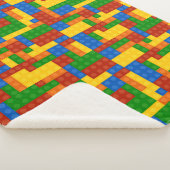 カラフル建物レンガの子供 シェルパブランケット (3/4)