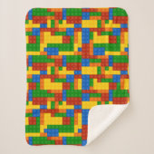 カラフル建物レンガの子供 シェルパブランケット (正面)