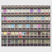 カラフル建物 ラッピングペーパー (フラット)