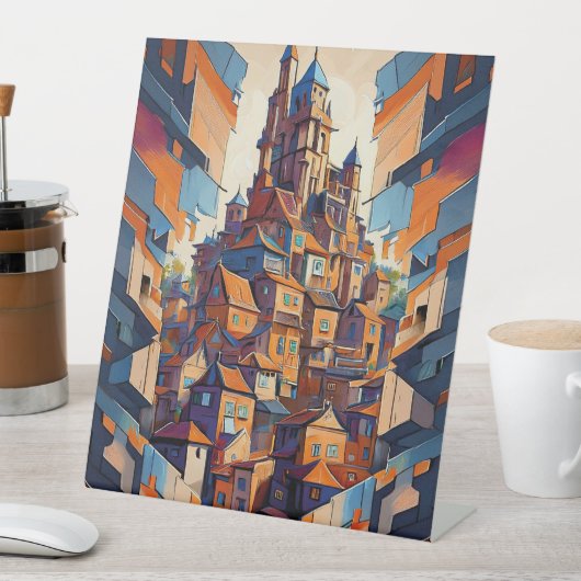 カラフル建物 台座サイン (インサイチュ)