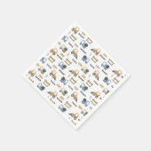 カラフル建築トラックのパターン スタンダードカクテルナプキン (角)