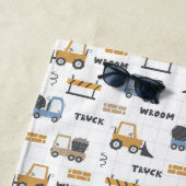 カラフル建築トラックのパターン ビーチタオル (インサイチュ)