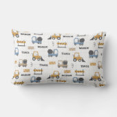 カラフル建築トラックのパターン ランバークッション (裏面)