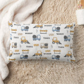 カラフル建築トラックのパターン ランバークッション (ブランケット)