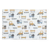 カラフル建築トラックのパターン 枕カバー (裏面)