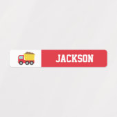 カラフル建築車少年パーソナライズされた ラベル (デザイン1)