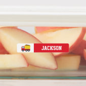 カラフル建築車少年パーソナライズされた ラベル (貼付)