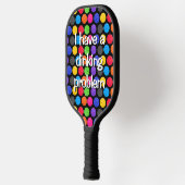 カラフル引用文付きピクレおもしろいボール ピックルボールラケット (左)