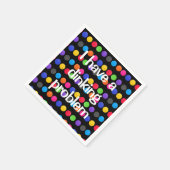 カラフル引用文付きピックルおもしろいボール スタンダードカクテルナプキン (角)