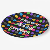 カラフル引用文付きピックルおもしろいボール ペーパープレート (アングル)