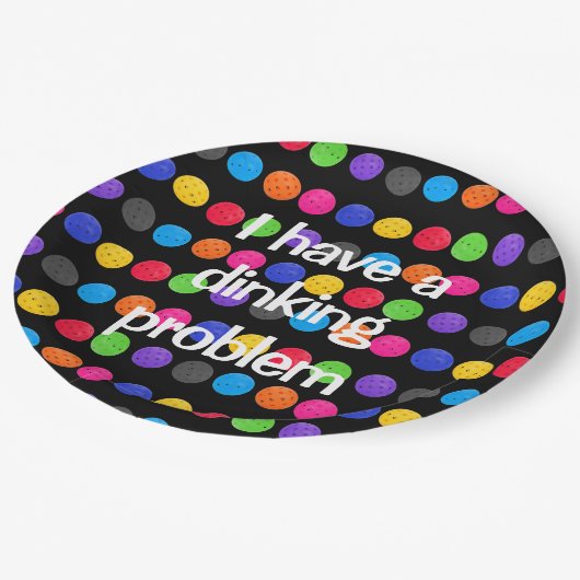 カラフル引用文付きピックルおもしろいボール ペーパープレート (アングル)