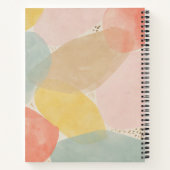 カラフル引用文抽象芸術図形スパイラルノートブック ノートブック (裏面)